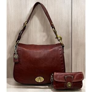 Y2K Coach 11134 Legacy Shoulder Flap Bag & 40708 Legacy Wristlet